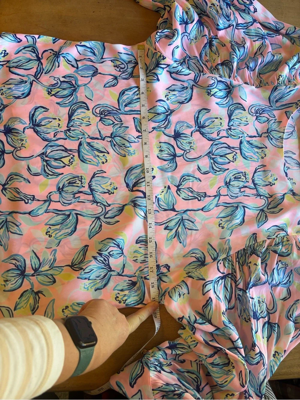Lilly Pulitzer Pink, Blue & Yellow Abstract Floral Top Vacation Resort Coastal